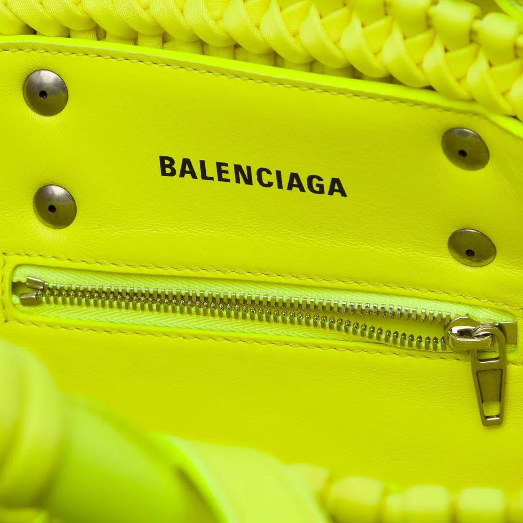 Balenciaga Faux Leather Bistro Basket Bag XXS Yellow Very good - Box View