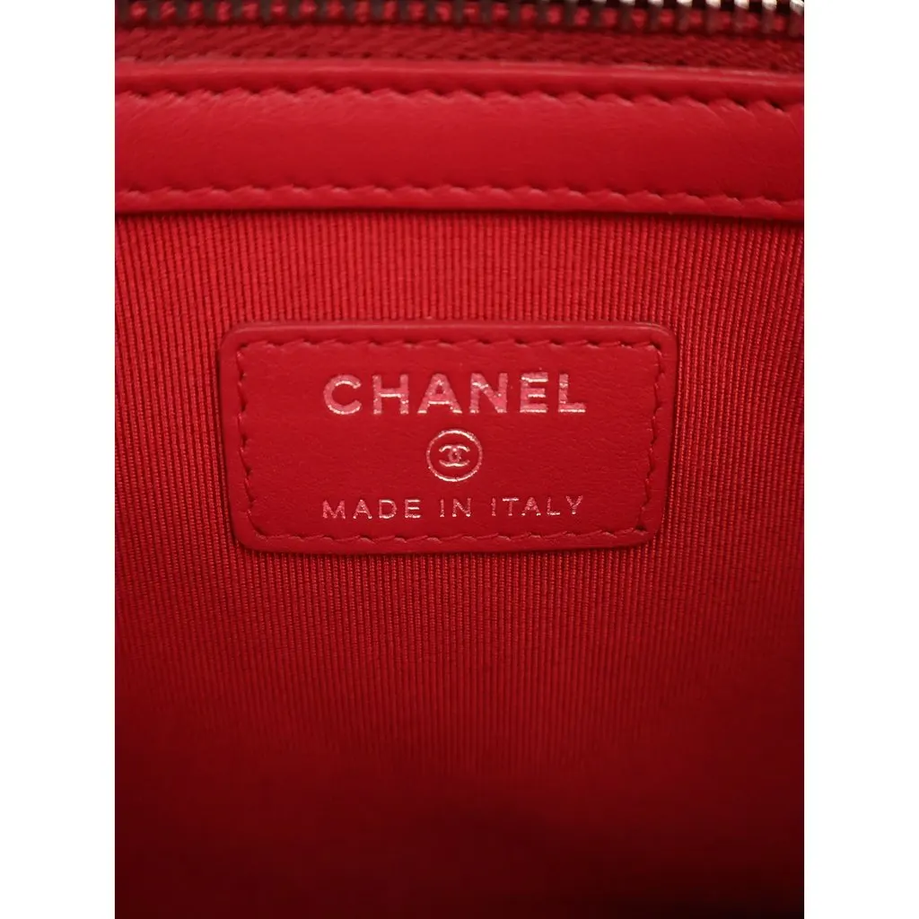 Chanel Medium Quilted Aged Calfskin Gabrielle O Case Clutch Black Leather Very good - Box View