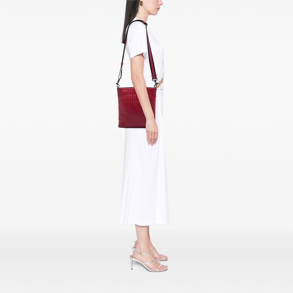 Bottega Veneta Nappa Intrecciato VN Crossbody Red Leather Very good - Box View