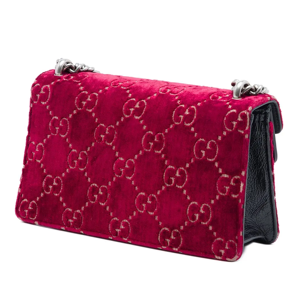 Gucci Medium GG Velvet Dionysus Crossbody Red Very good - Back View