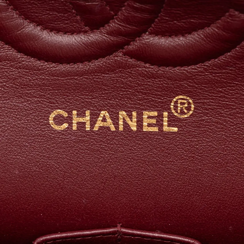 Chanel Medium Classic Lambskin Double Flap Black Leather Good - Box View