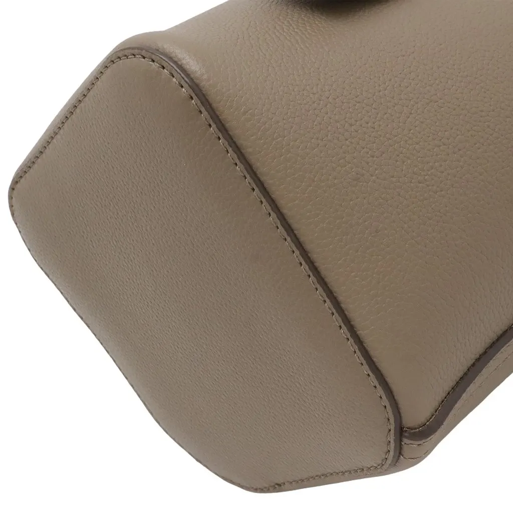 LOEWE Mini Leather Pebble Bucket Bag Brown Leather Very good - Box View