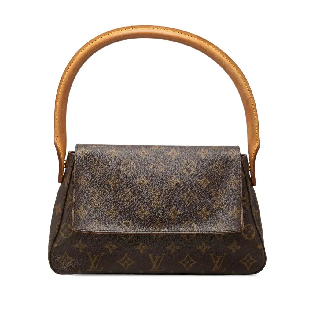 Louis Vuitton Monogram Mini Looping Brown Canvas Very good - Front View