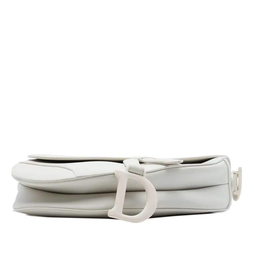 Dior Ultra Matte Calfskin Saddle Bag White Leather Very good - Inside View