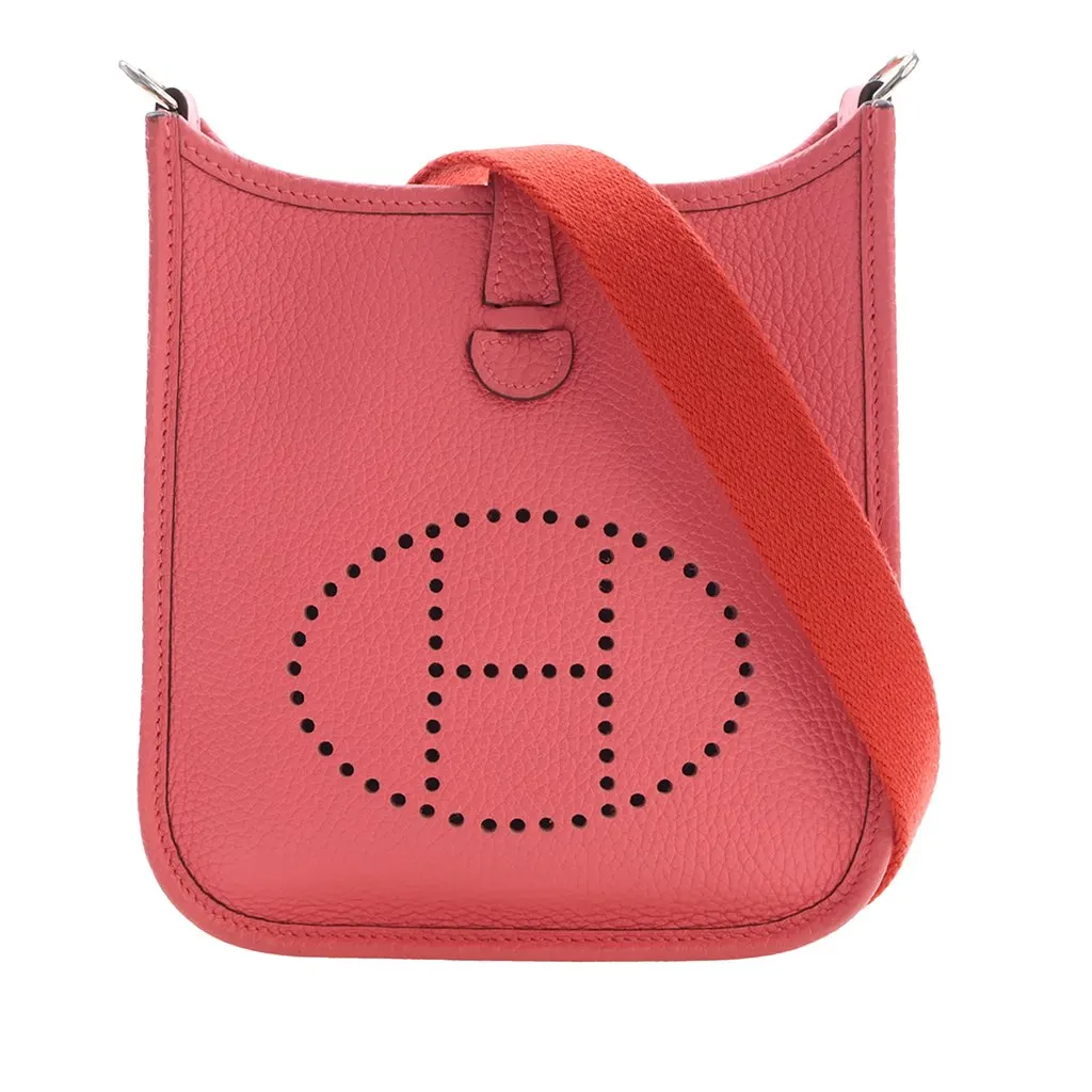 Hermès Clemence Evelyne TPM 16 Pink Leather Very good - Front View