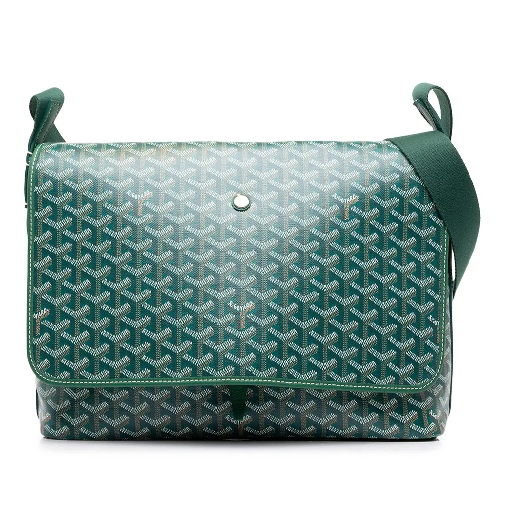 Goyard Goyardine Capetien MM Messenger Green Canvas Very good - Front View