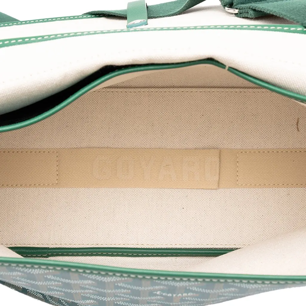 Goyard Goyardine Capetien MM Messenger Green Canvas Very good - Model View