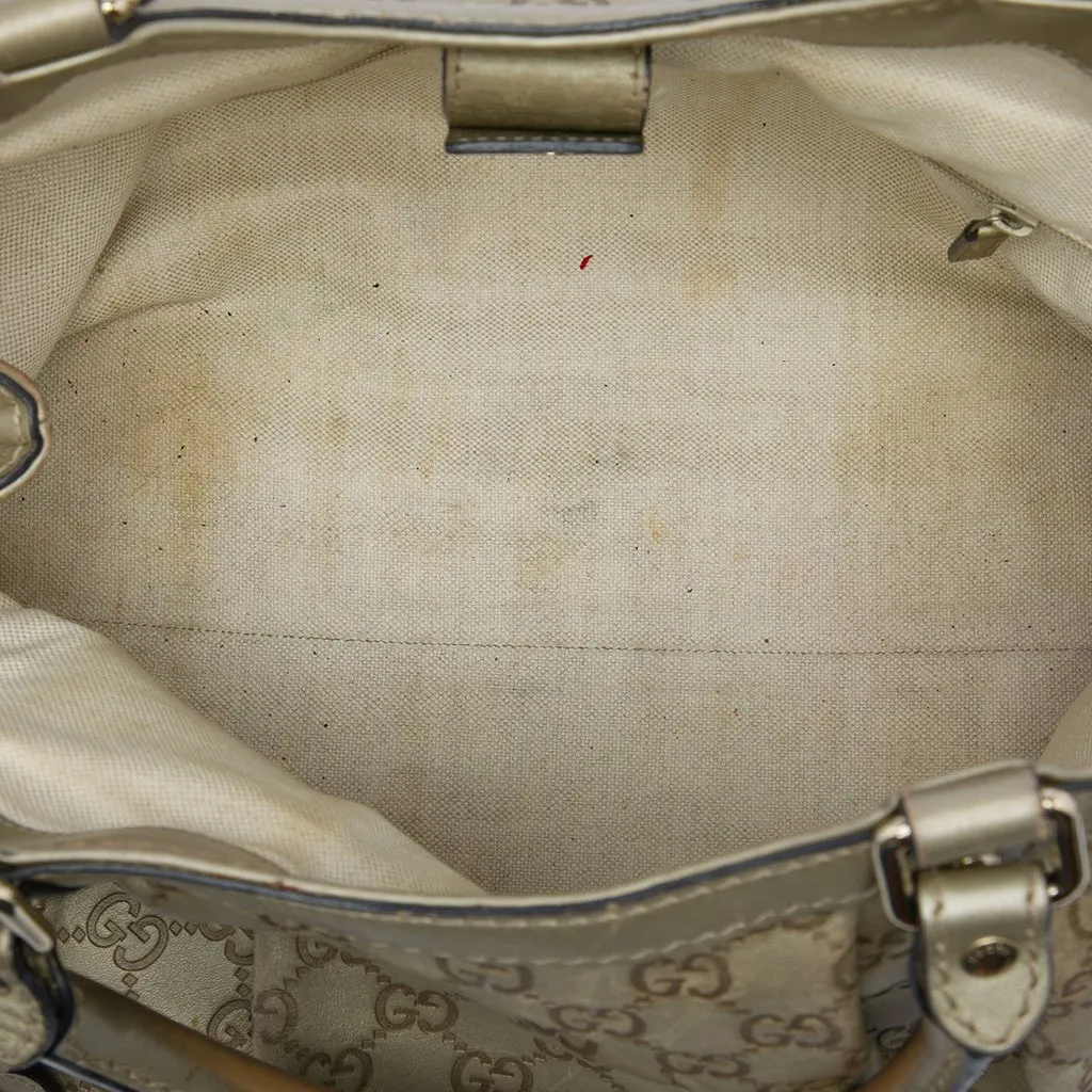 Gucci Medium Guccissima Sukey Tote Gold Leather Good - Model View