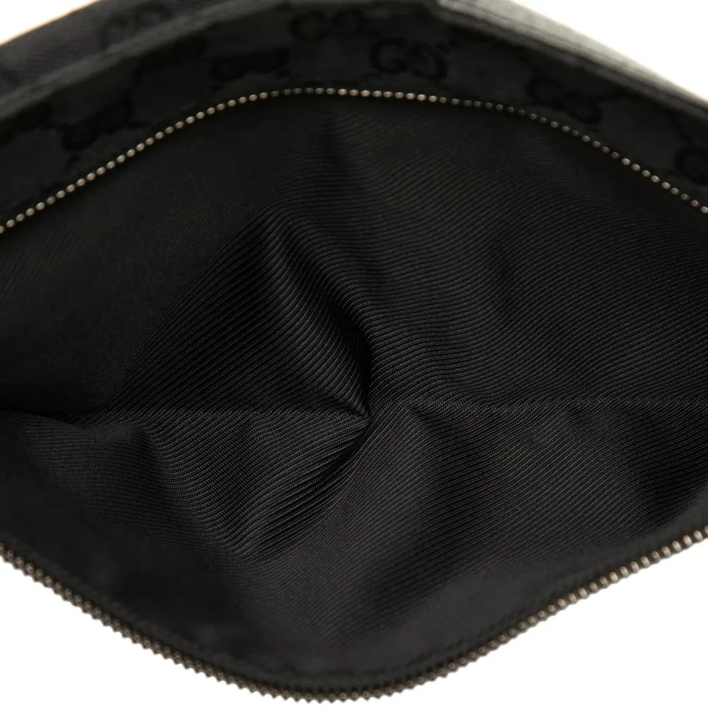 Gucci GG Canvas Double Pocket Belt Bag Black Very good - Model View