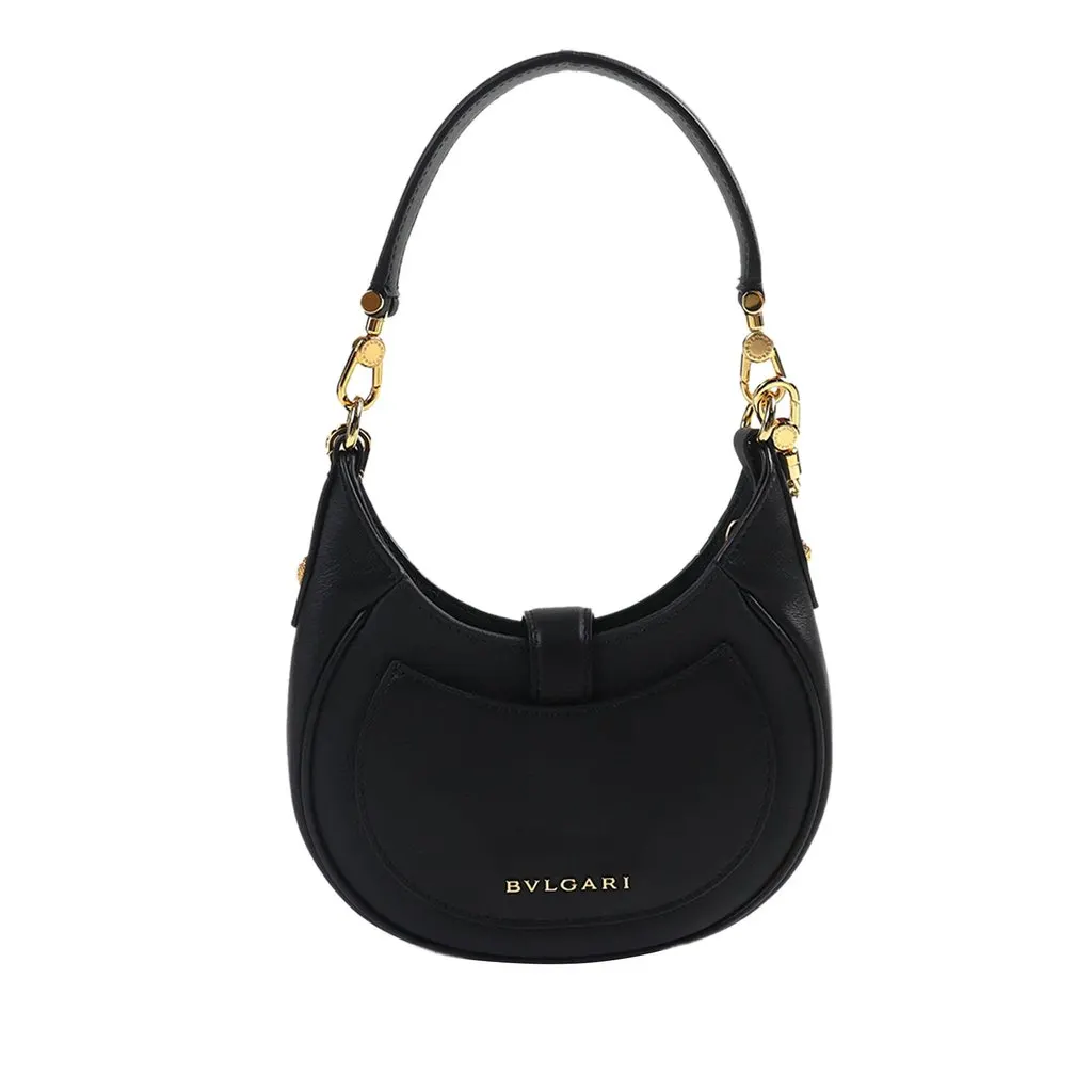 Bvlgari Medium Leather Serpenti Ellipse Satchel Black Leather Never worn - Back View