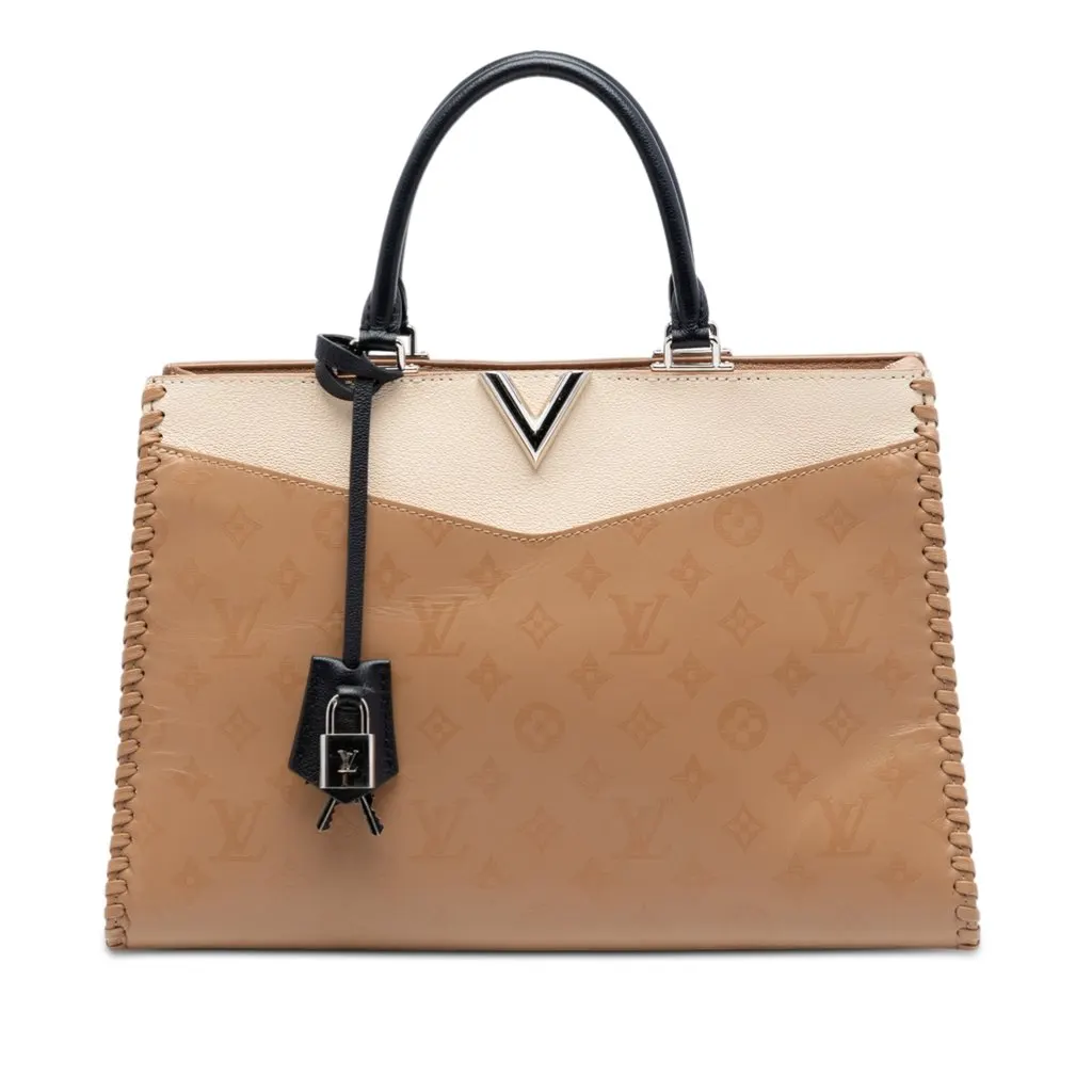 Louis Vuitton Monogram Very Leather Very Zipped Beige Leather Very good - Front View