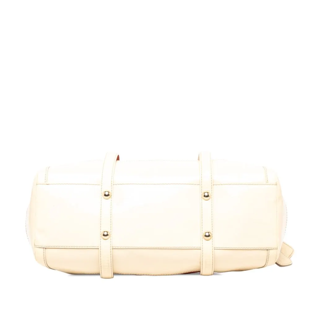 Dolce & Gabbana Canvas Poppy Print Susanne Satchel White Canvas Very good - Inside View