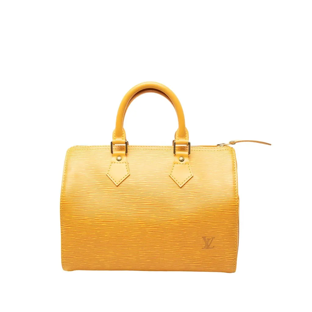 Louis Vuitton Epi Speedy 25 Yellow Leather Good - Front View