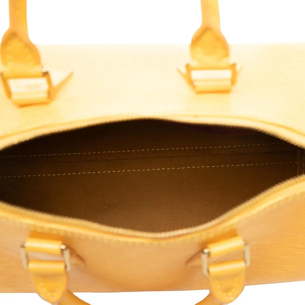 Louis Vuitton Epi Speedy 25 Yellow Leather Good - Model View