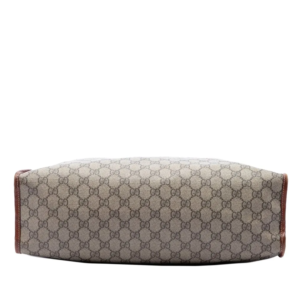 Gucci GG Supreme Web Tote Beige Canvas Good - Inside View