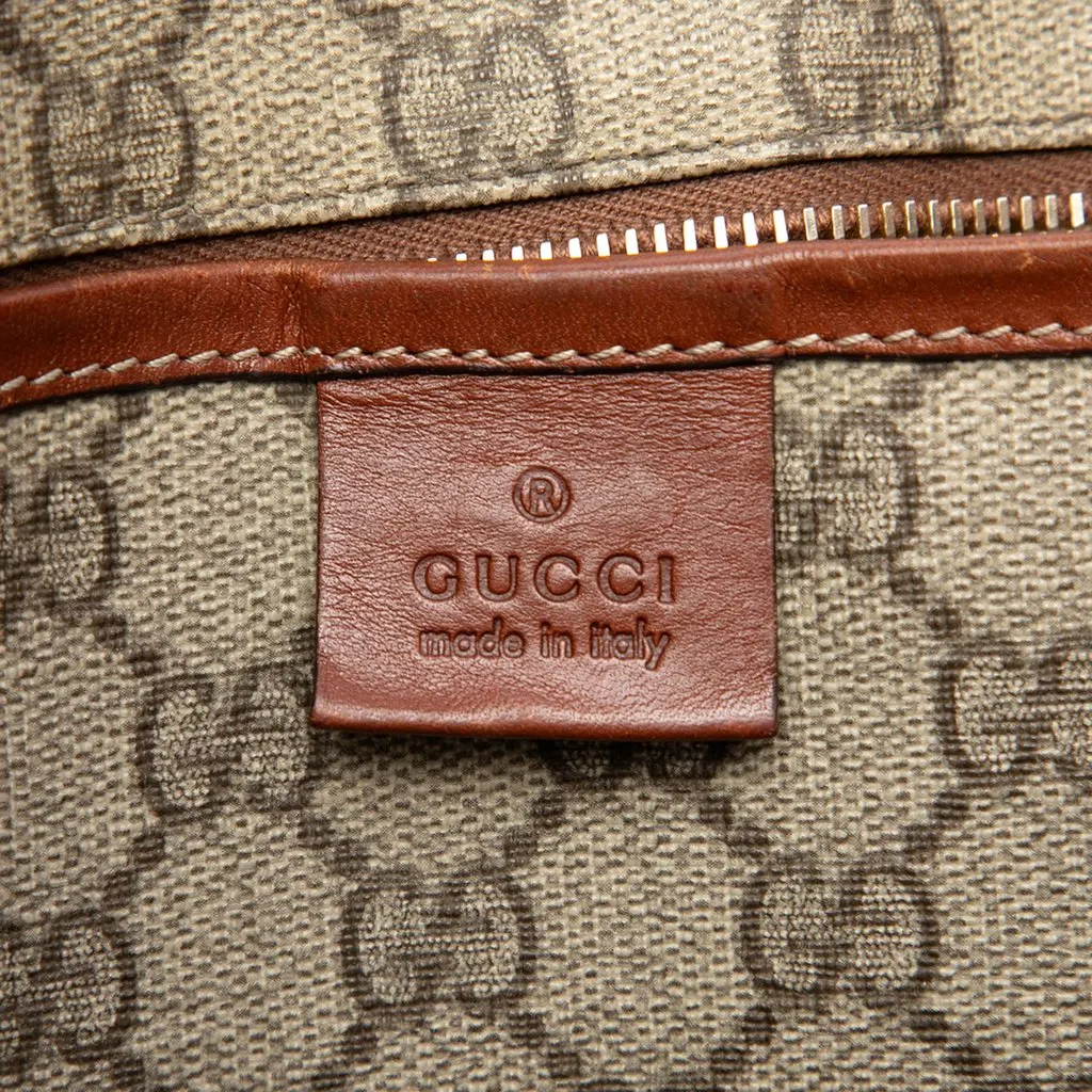 Gucci GG Supreme Web Tote Beige Canvas Good - Box View
