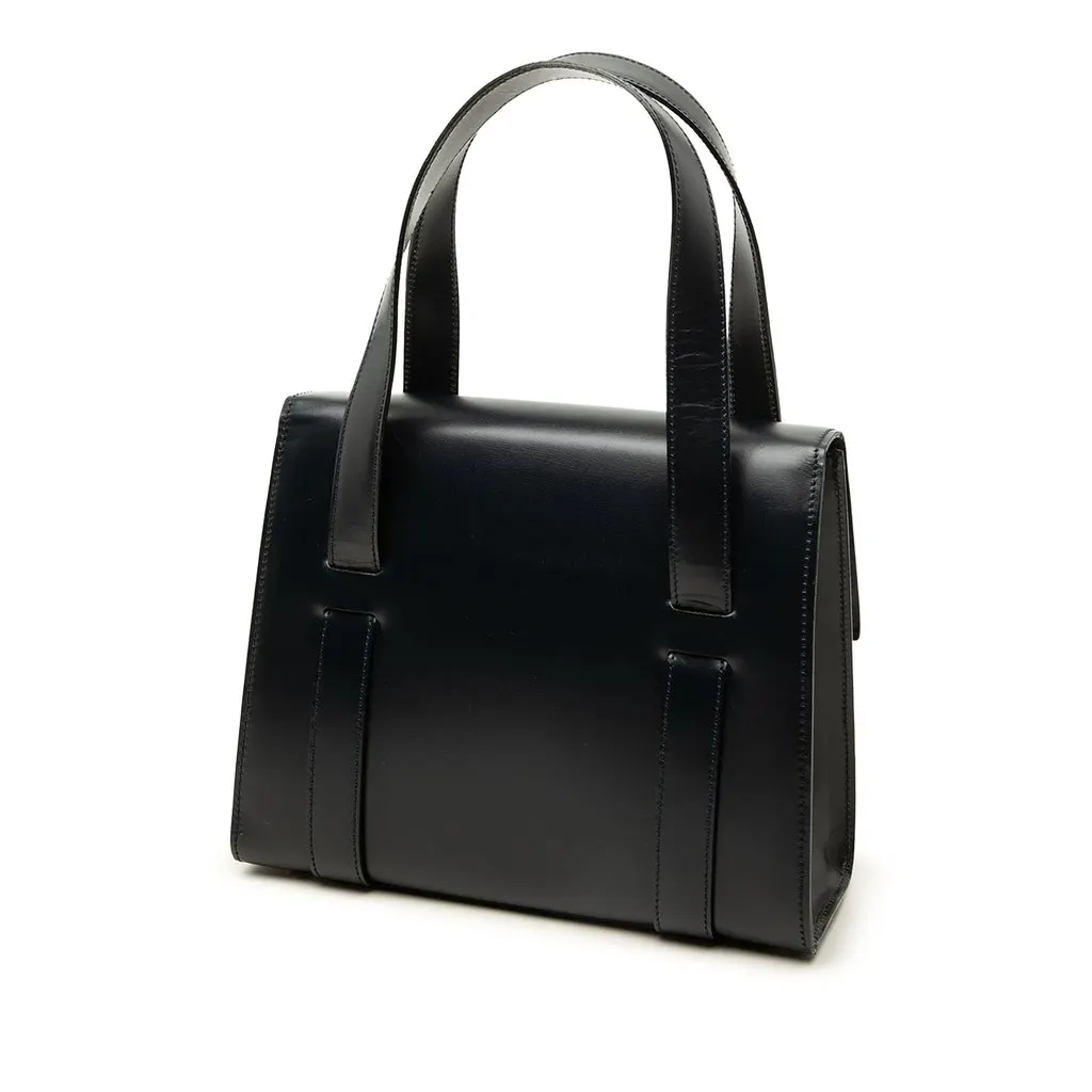 Celine Smooth Calfskin Starball Handbag Black Leather Good - Back View