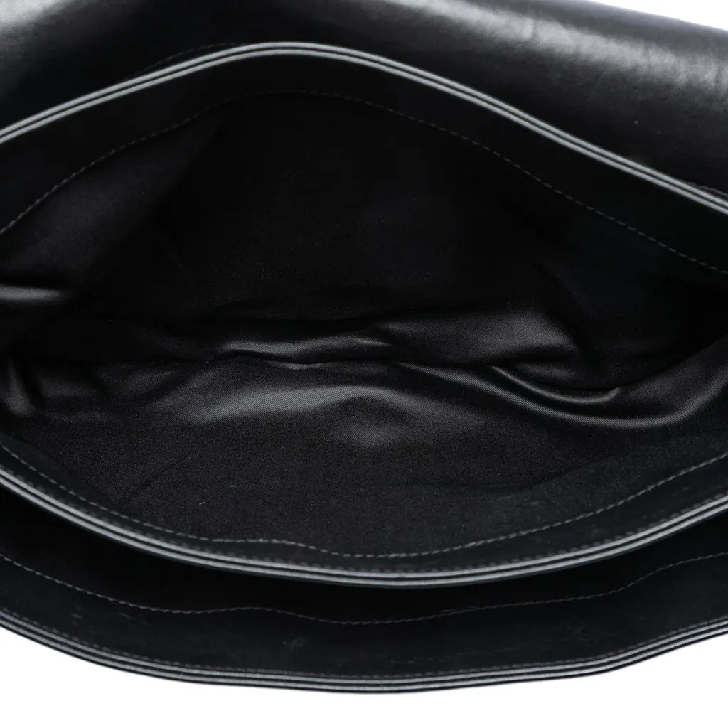 Chanel Patent Camellia Flap Bag Black Leather Good - Model View