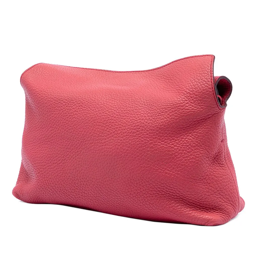 Burberry Grained Calfskin Leah Crossbody Pink Leather Good - Back View