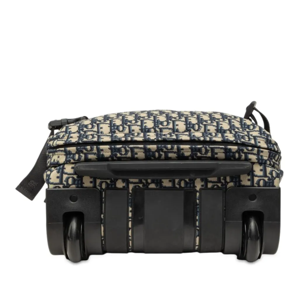 Dior Small Oblique Canvas Diortravel Suitcase Blue Very good - Inside View