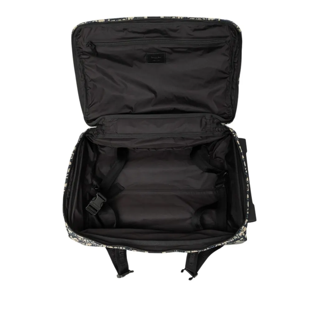 Dior Small Oblique Canvas Diortravel Suitcase Blue Very good - Model View