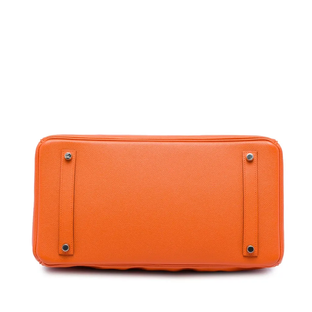 Hermès Epsom Birkin Retourne 35 Orange Leather Very good - Inside View