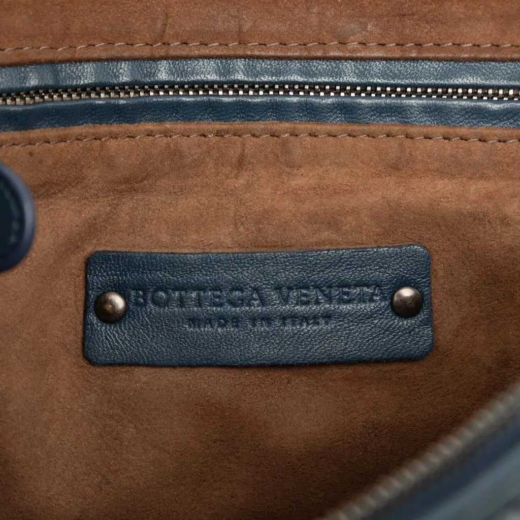 Bottega Veneta Nappa Intrecciato Nodini Crossbody Blue Leather Very good - Box View