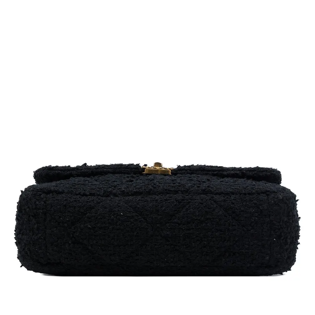 Chanel Maxi Tweed 19 Flap Black Very good - Inside View
