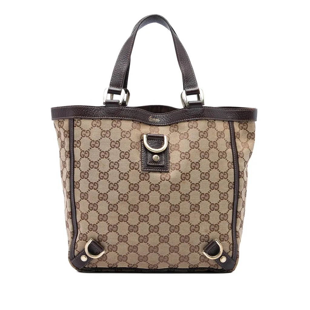 Gucci GG Canvas Abbey D Ring Tote Beige Very good - Front View