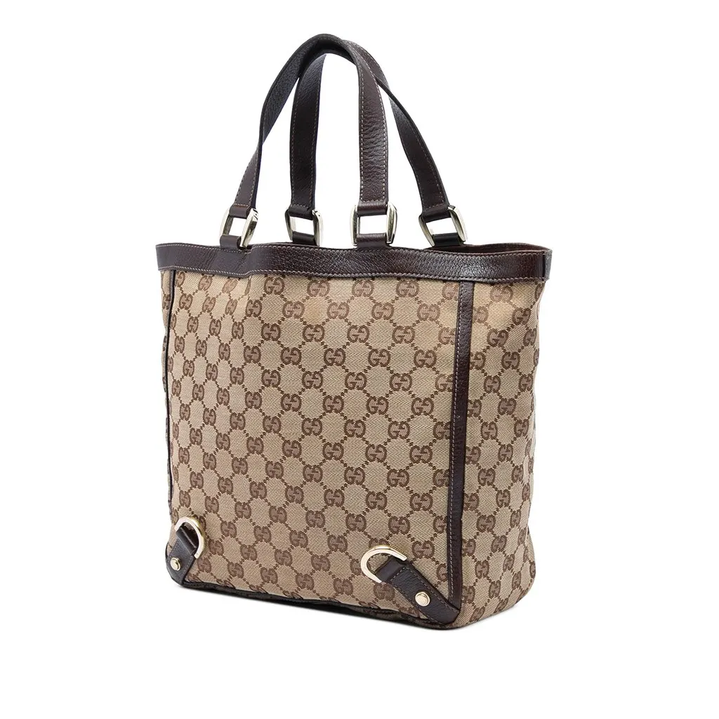 Gucci GG Canvas Abbey D Ring Tote Beige Very good - Back View