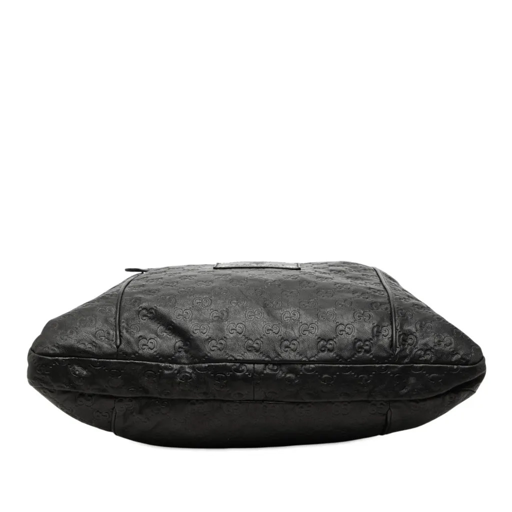 Gucci Guccissima Messenger Bag Black Leather Very good - Inside View