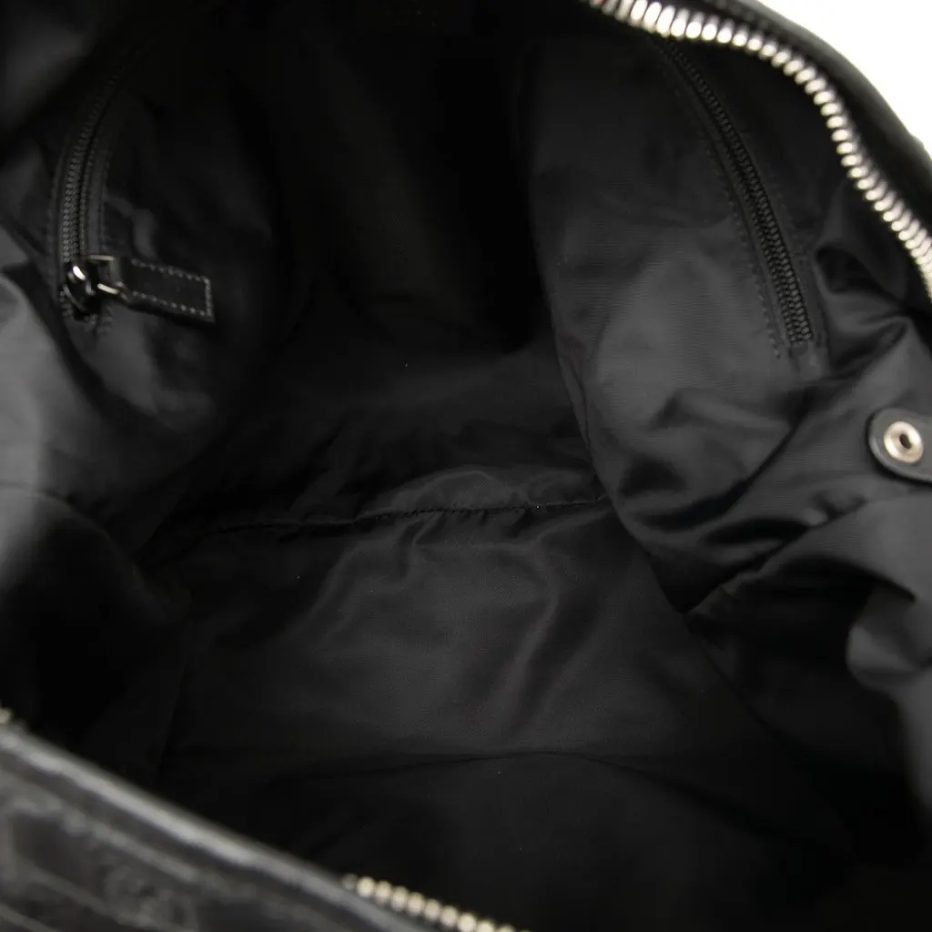 Gucci Guccissima Messenger Bag Black Leather Very good - Model View