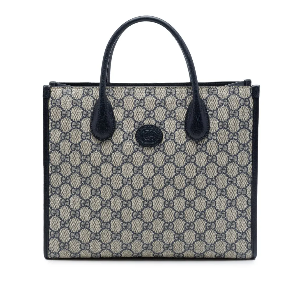Gucci Small GG Supreme Interlocking G Tote Beige Very good - Front View