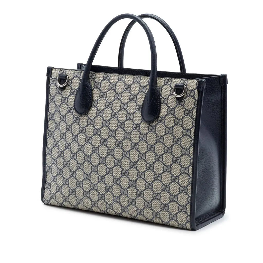 Gucci Small GG Supreme Interlocking G Tote Beige Very good - Back View