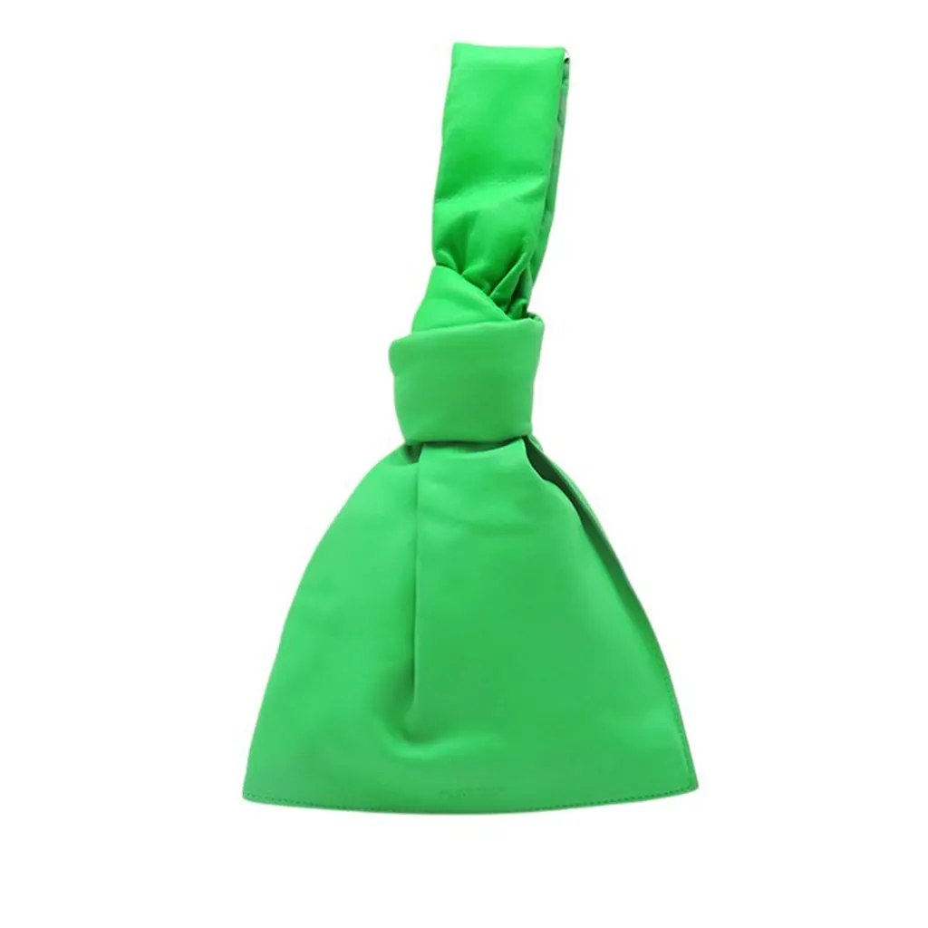 Bottega Veneta MIni Nappa The Twist Handbag Green Leather Very good - Front View