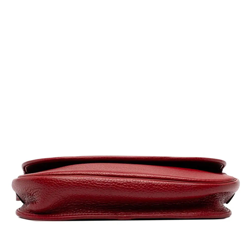Dior Leather Shoulder Bag Red Leather Good - Inside View