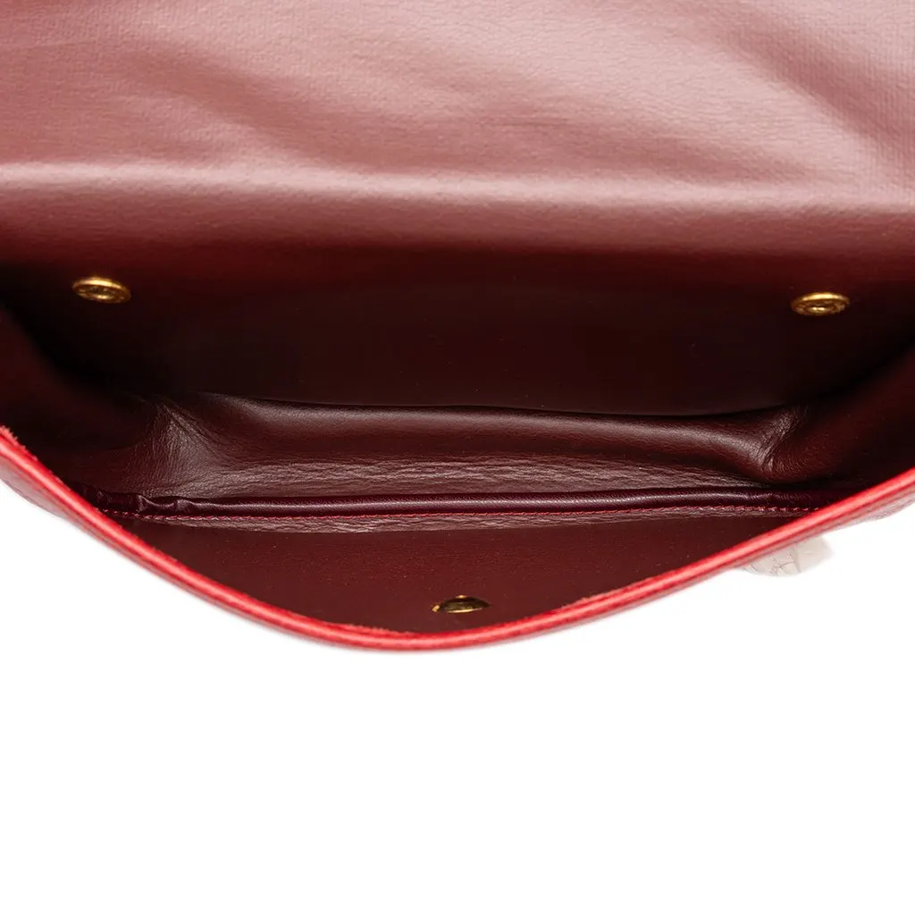 Dior Leather Shoulder Bag Red Leather Good - Model View