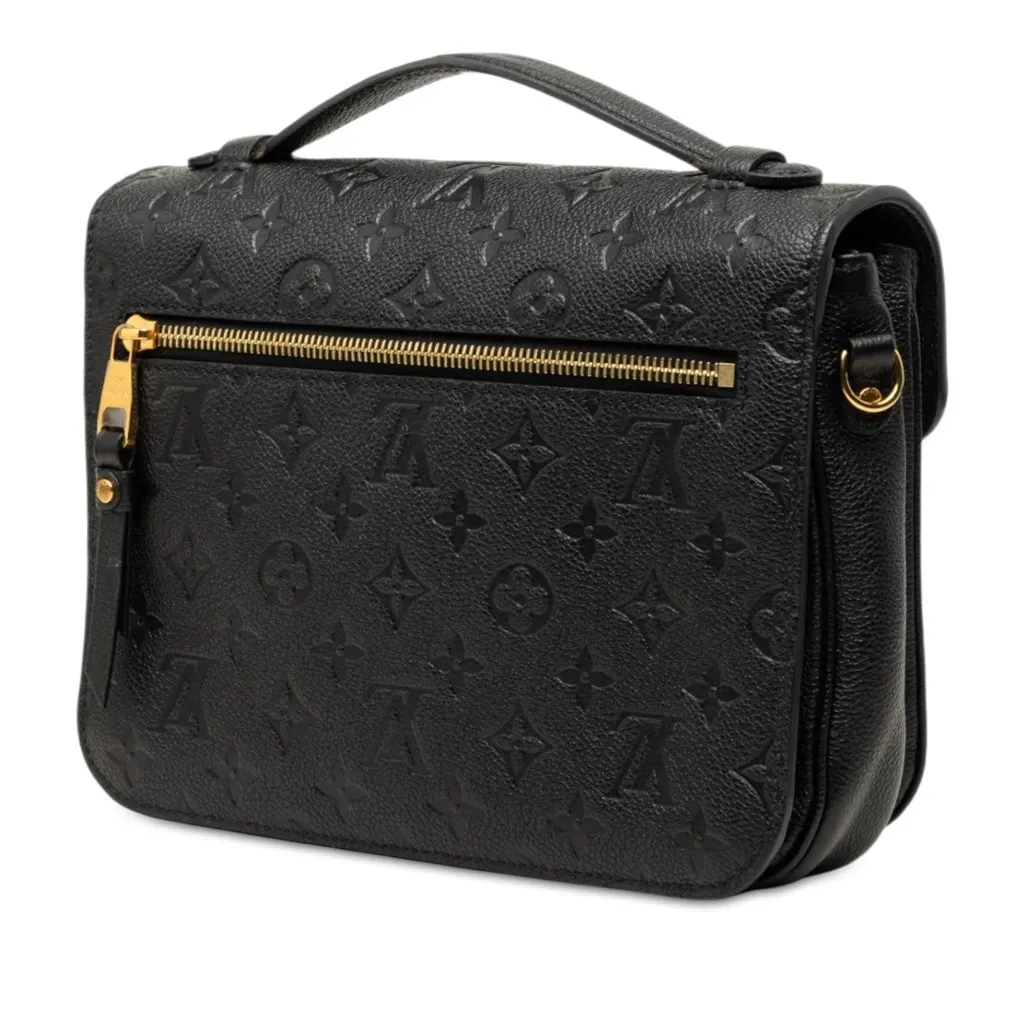 Louis Vuitton Monogram Empreinte Pochette Metis Black Leather Very good - Back View