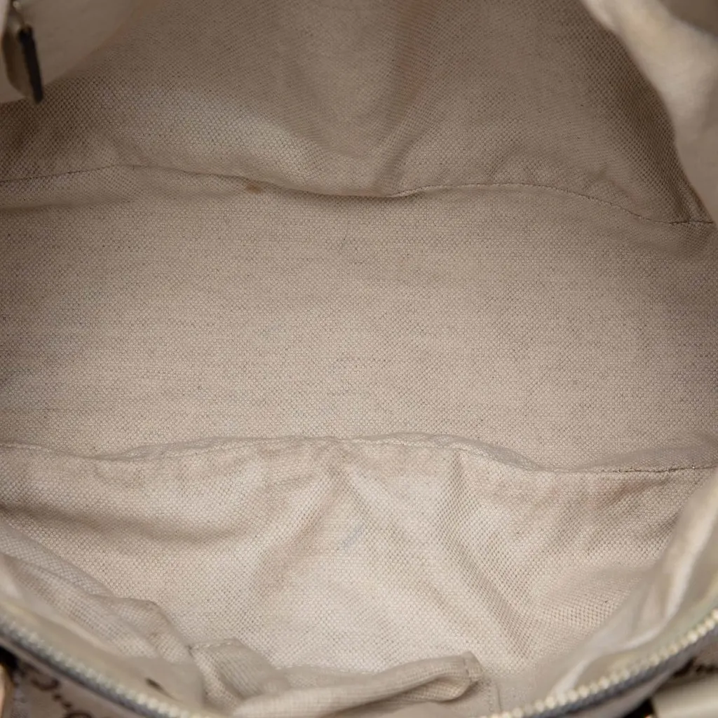 Gucci GG Canvas Sukey Satchel Beige Very good - Model View
