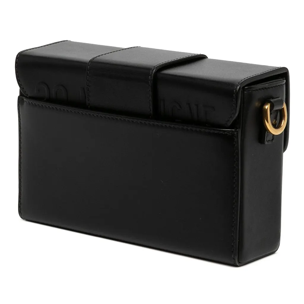 Dior Box Calfskin 30 Montaigne Box Bag Black Leather Very good - Back View