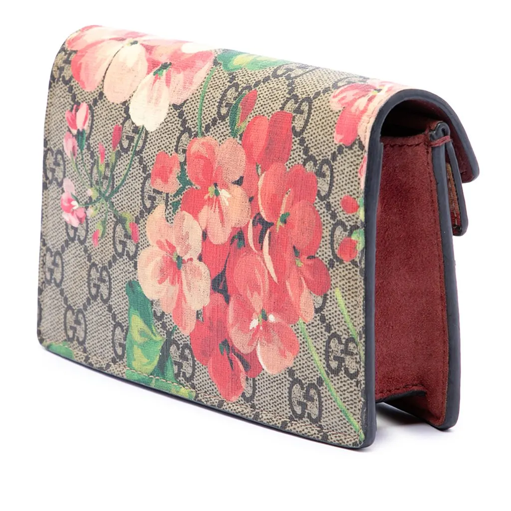 Gucci Mini GG Supreme Blooms Dionysus Crossbody Beige Very good - Back View