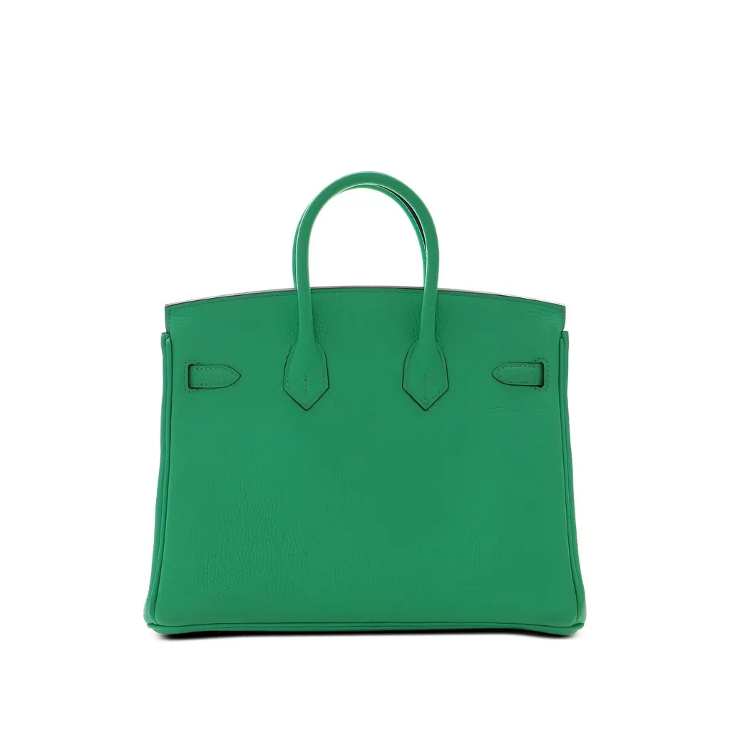 Hermès Togo Birkin Retourne 25 Green Leather Never worn - Back View