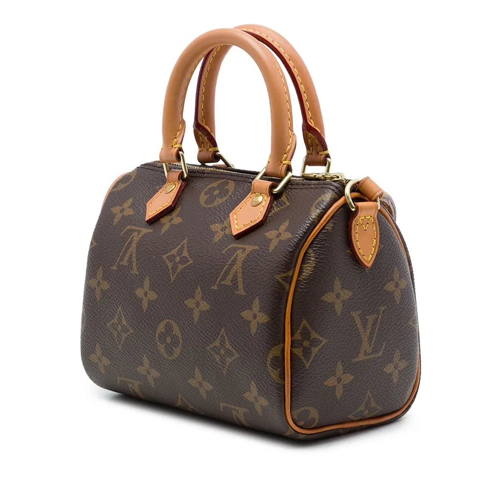 Louis Vuitton Monogram Nano Speedy Bandouliere Brown Canvas Very good - Back View