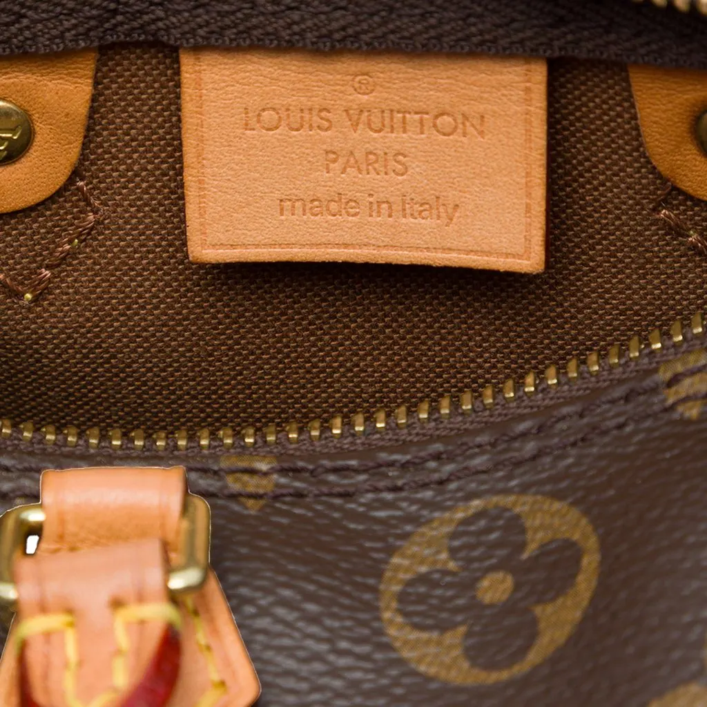 Louis Vuitton Monogram Nano Speedy Bandouliere Brown Canvas Very good - Box View