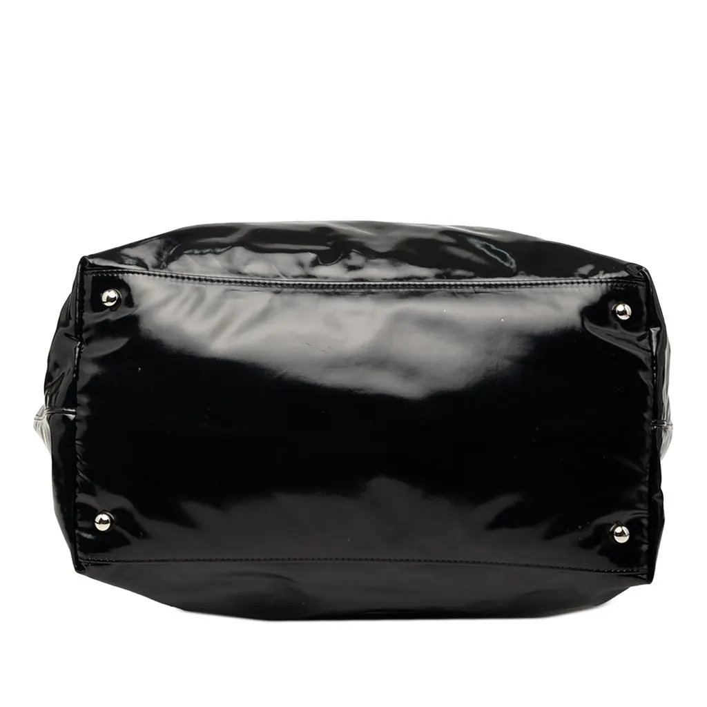 Chanel Coated Canvas La Pausa Bay Shopping Satchel Black Very good - Inside View