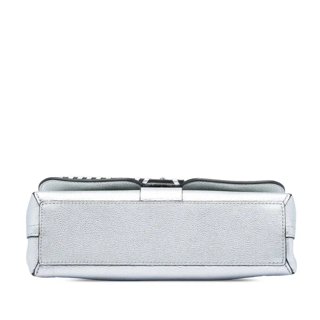 Louis Vuitton Metallic Cuir Plume Ecume Very Chain Bag Silver Leather Very good - Inside View