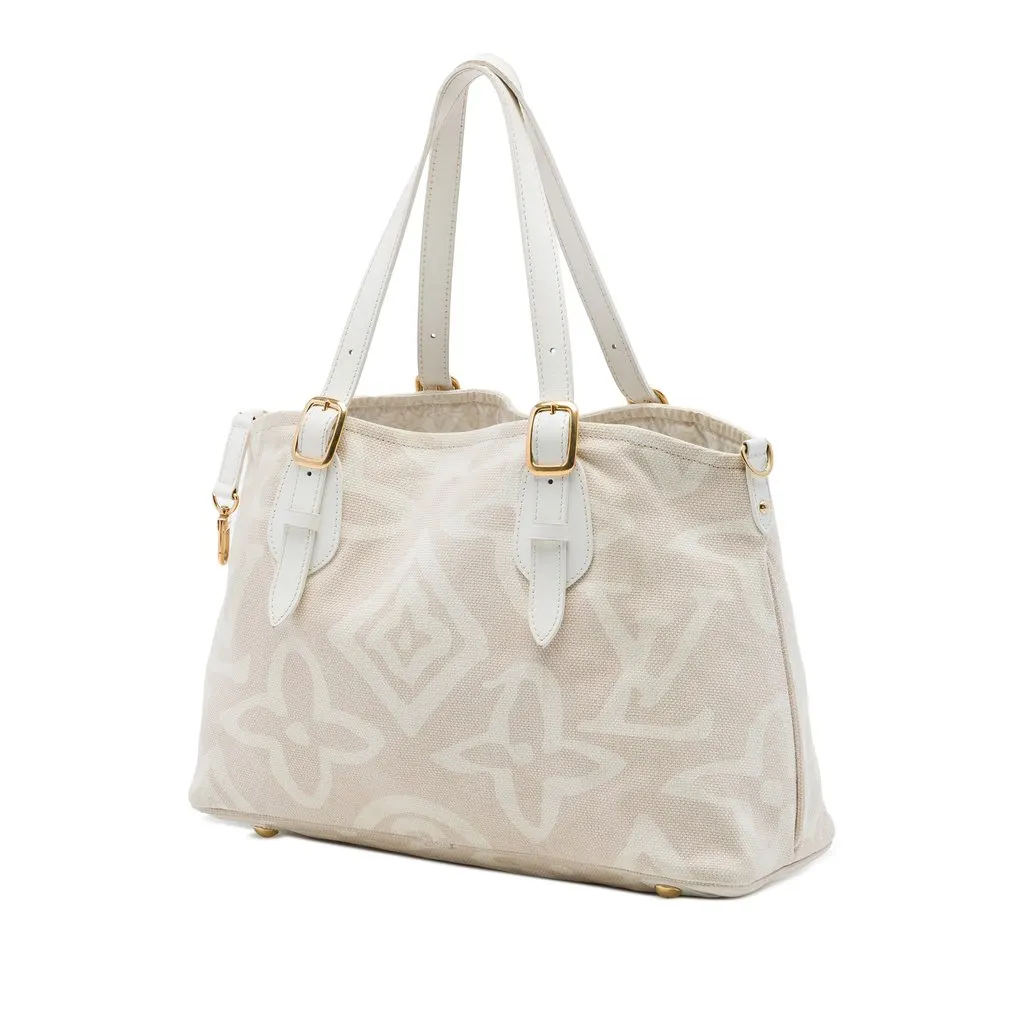 Louis Vuitton Monogram Tahitienne Cabas PM Beige Very good - Back View