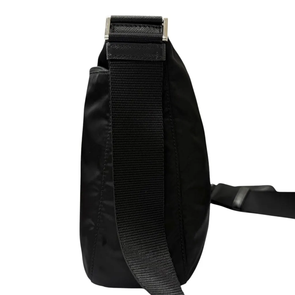 Prada Re Nylon Zip Top Crossbody Black Very good - Back View