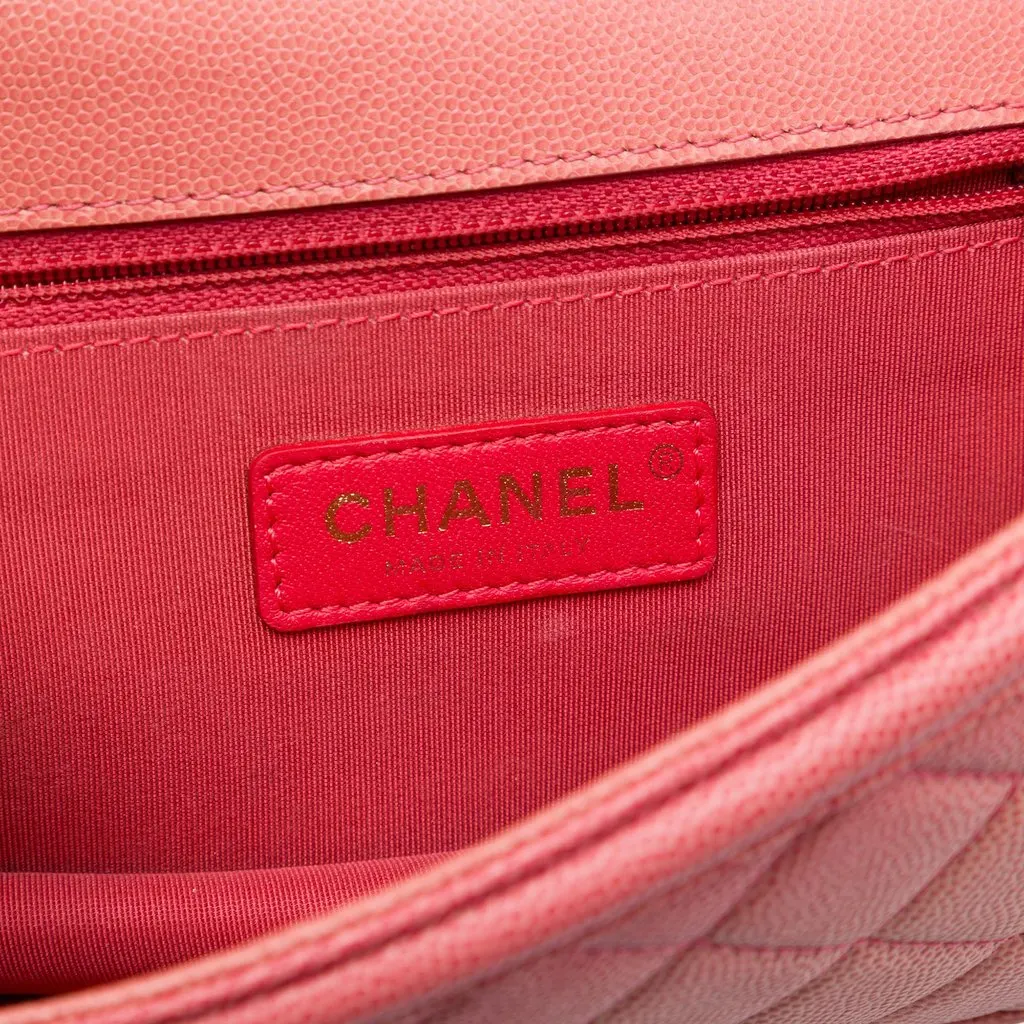 Chanel Small Quilted Caviar Sunset On The Sea Flap Pink Leather Very good - Box View