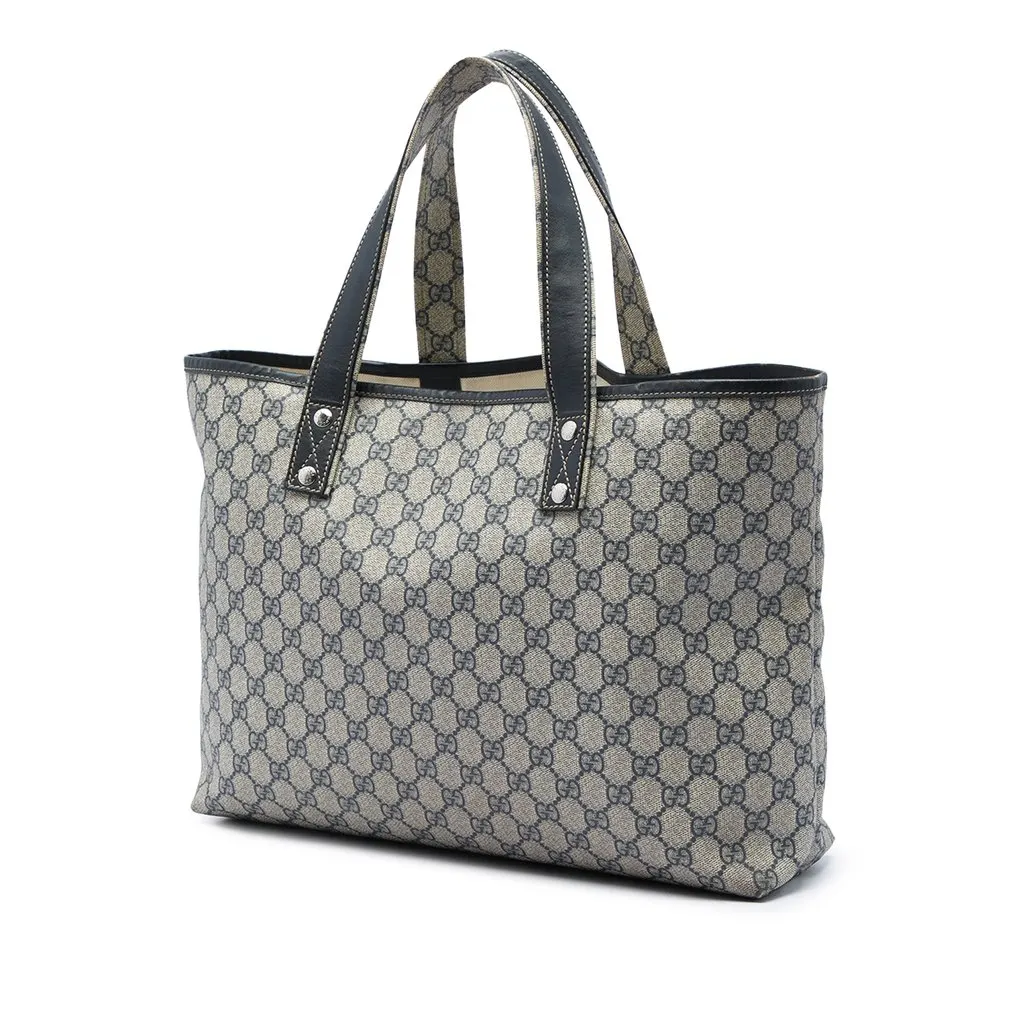 Gucci Medium GG Supreme Web Loop Tote Beige Canvas Very good - Back View